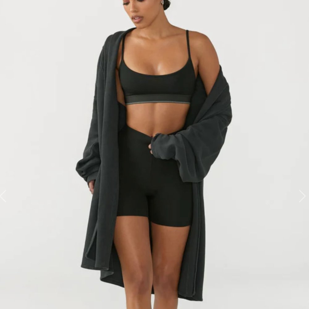 Joah Brown Black Oversized Cardigan - One Size